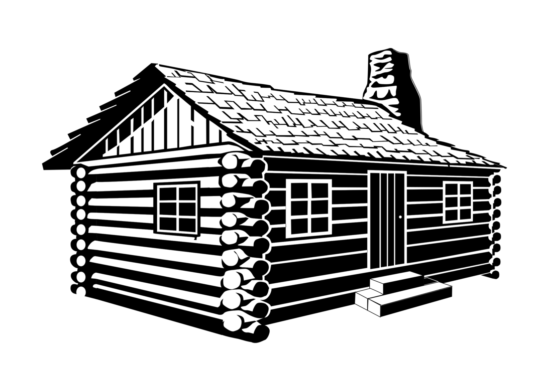 1061x750 House Log Cabin Cottage Drawing Cc0 - Log Cabin Drawing