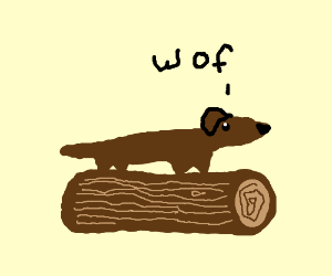 300x250 Dog On A Log Drawing - Log Drawing