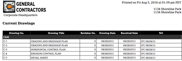 600x201 Export The Drawings Log To A Pdf Or Csv - Log Drawing