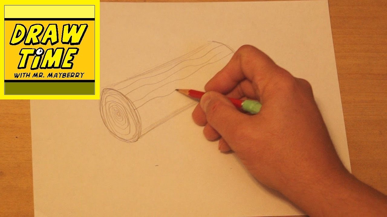 1280x720 How To Draw A Campfire Log - Log Drawing