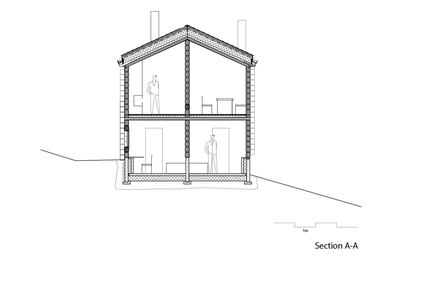 1547x1000 Gallery Of Log House Jva - Log House Drawing