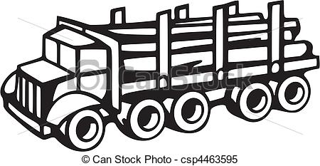 450x233 Log Truck Clipart Great Free Clipart, Silhouette, Coloring Pages - Log Truck Drawing