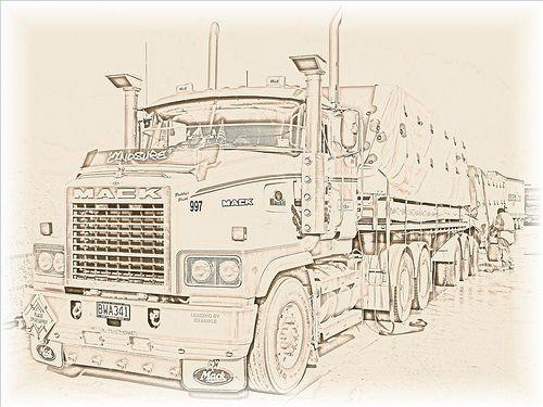 500x375 Log Truck Pencil Drawing Bing Images - Log Truck Drawing