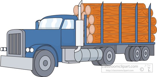 550x270 Logging Truck Clipart - Log Truck Drawing