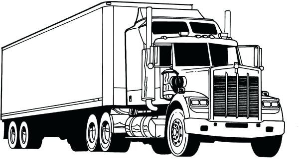 600x331 Semi Drawing Free Download On Mbtskoudsalg Log Truck Coloring - Log Truck Drawing