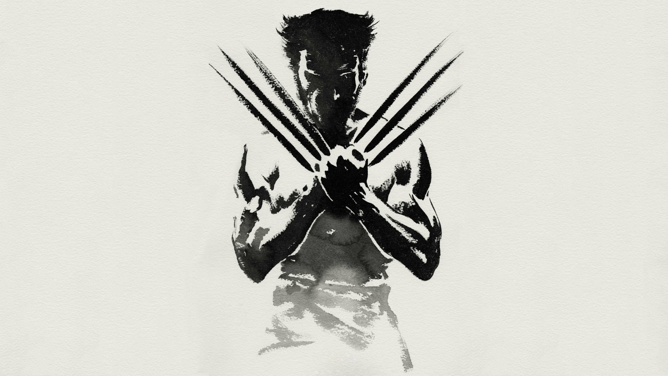 2133x1200 X Men Wolverine Minimalism Art Picture Pose View Muscles Claws - Logan Drawing