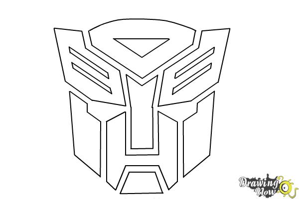 600x400 How To Draw Autobot Logo From Transformers - Logo Drawing