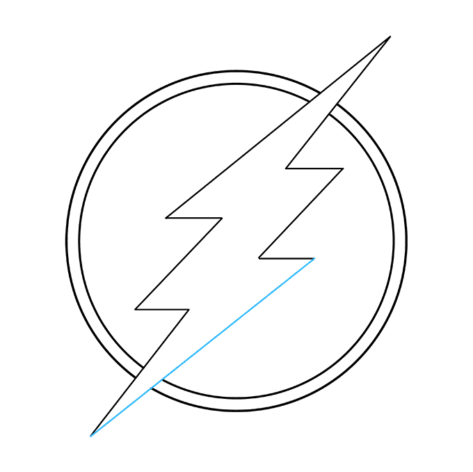 680x678 How To Draw The Flash Logo - Logo Drawing
