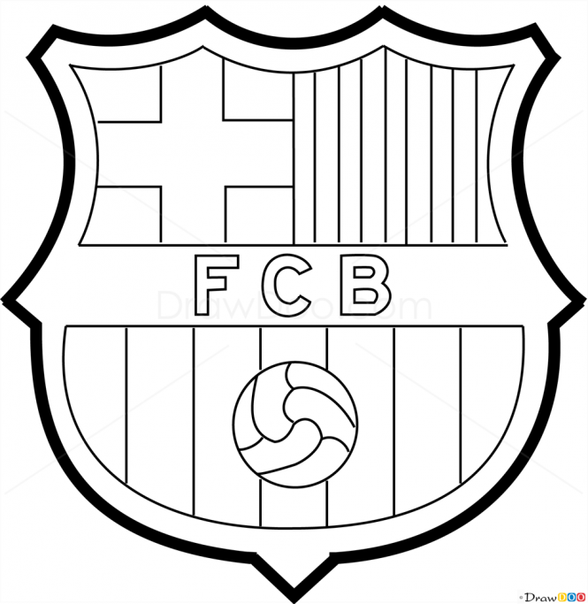 665x683 How To Draw Barcelona Logos - Logo Drawing