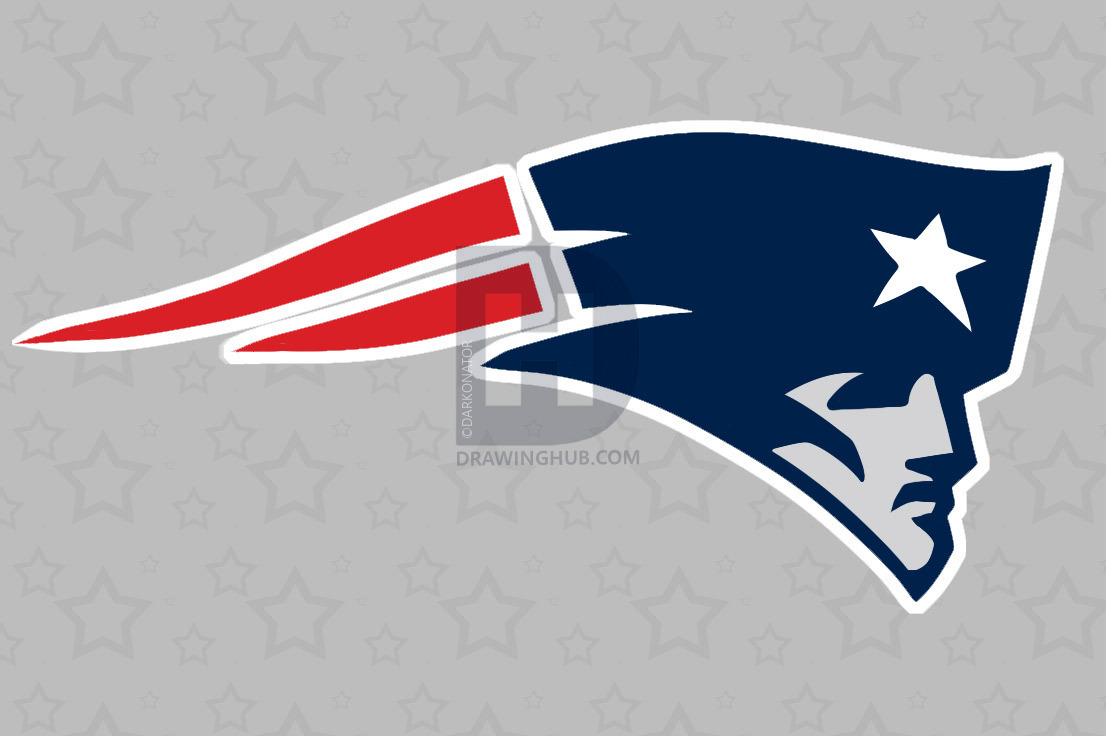 1106x736 How To Draw The Patriots Logo, New England Patriots, Step - Logo Drawing