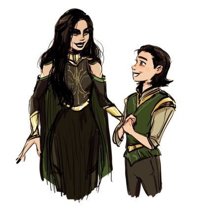 400x429 Loki And His Sister On We Heart It - Loki Drawing