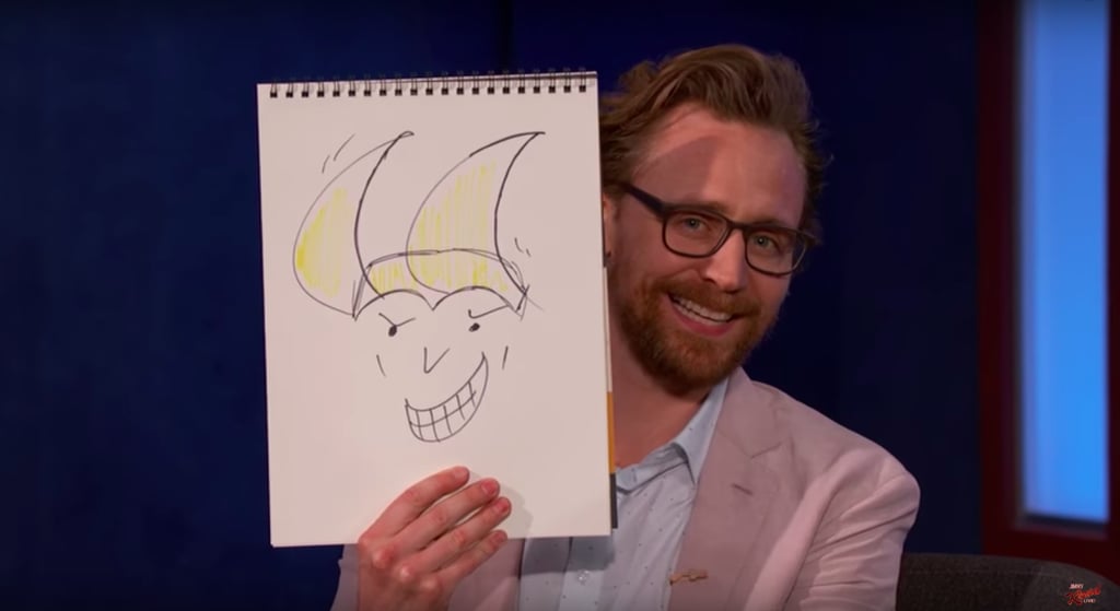 1024x559 Tom Hiddleston's Drawing Of Loki Cast Of Avengers Infinity War - Loki Drawing