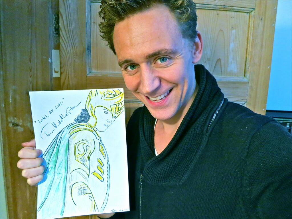 1024x768 His Loki Drawing Auctioned For Charity, It Went - Loki Drawing