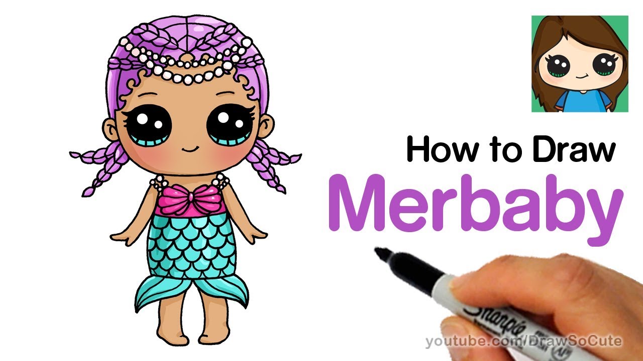 1280x720 How To Draw Merbaby Easy Lol Surprise Doll - Lol Drawing