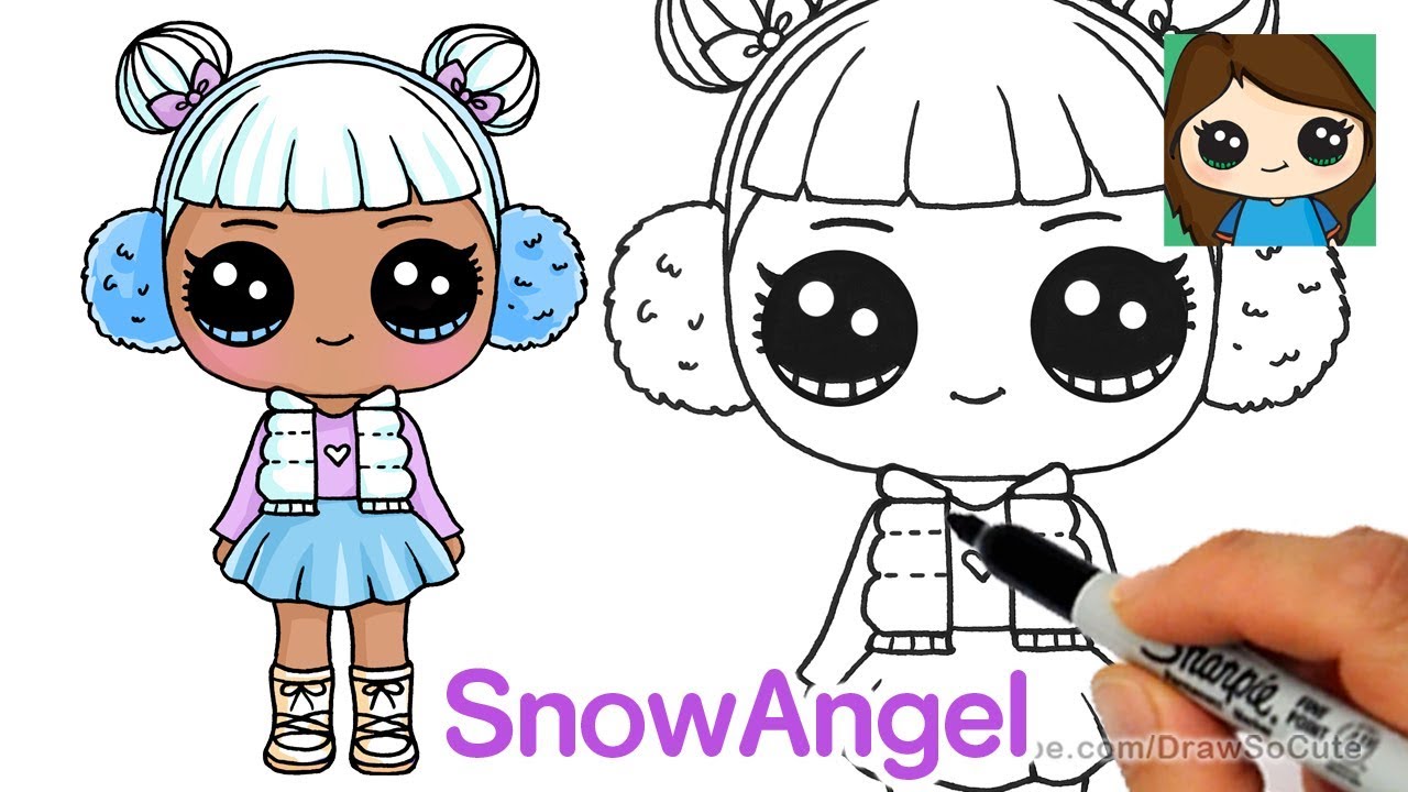 1280x720 How To Draw Snow Angel Lol Surprise Doll - Lol Drawing