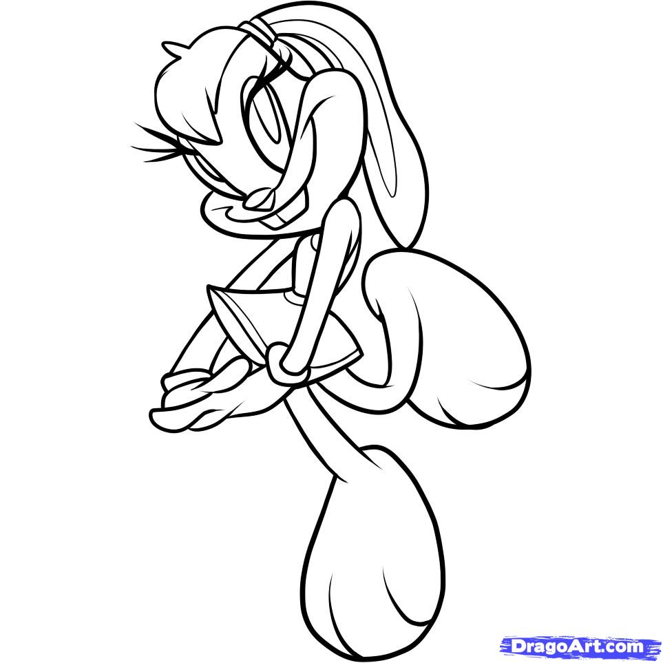 963x963 How To Draw Lola Bunny, Step - Lola Bunny Drawing