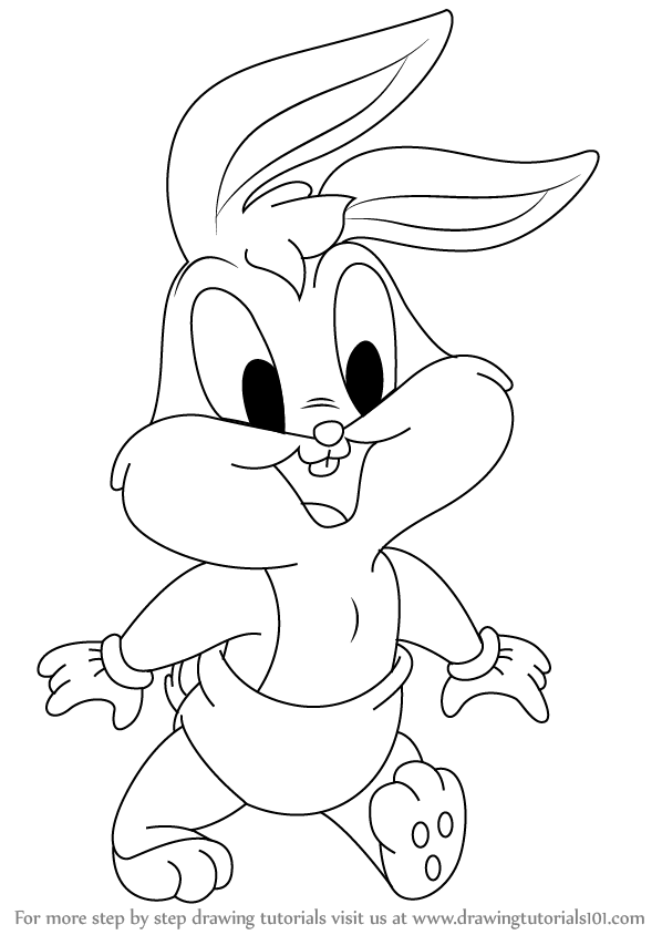 598x844 Learn How To Draw Baby Bugs From Baby Looney Tunes - Lola Bunny Drawing