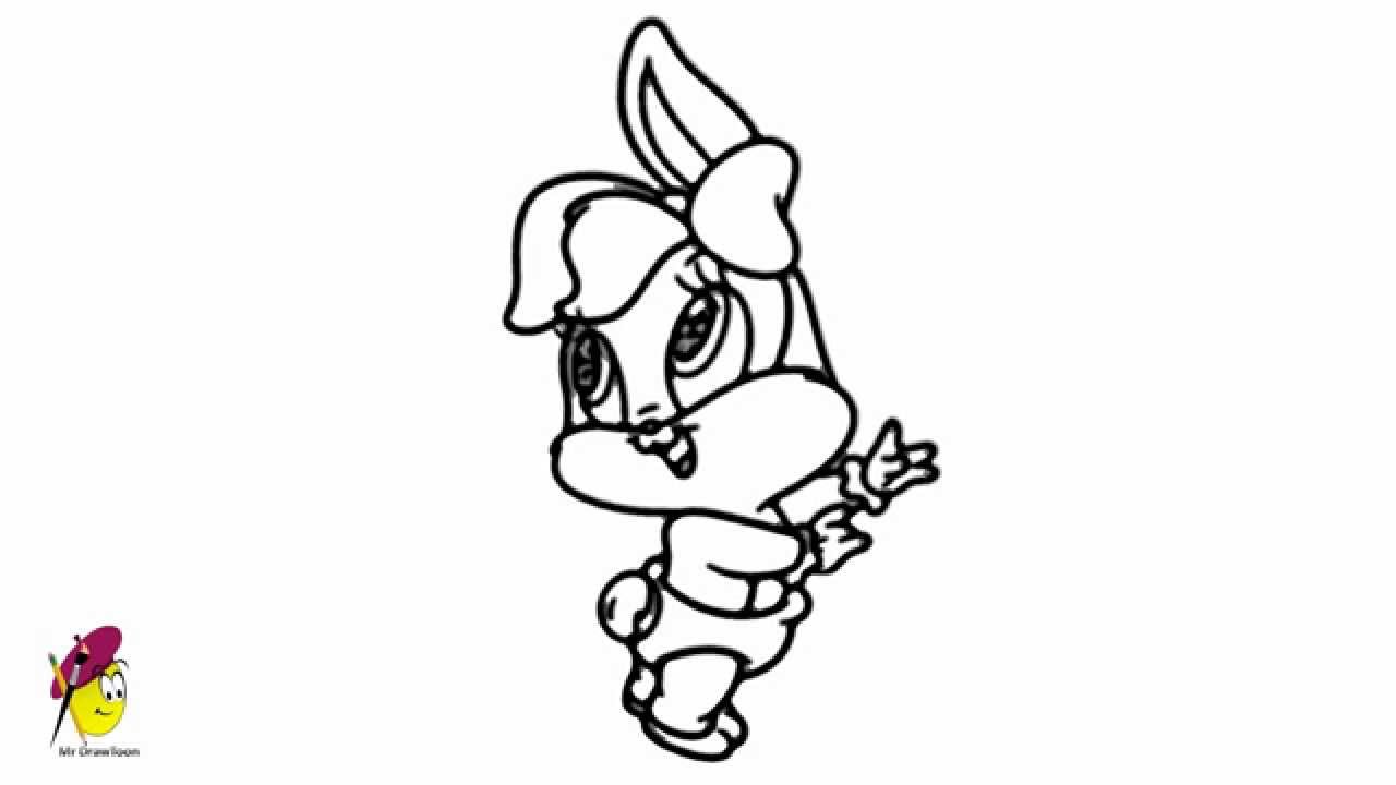 1280x720 Baby Bugs Bunny - Lola Bunny Drawing