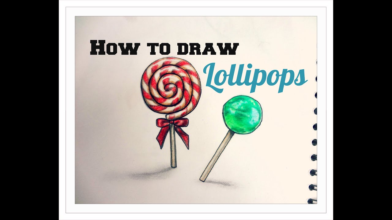 1280x720 How To Draw Lollipop Part With Pencils - Lollipop Drawing