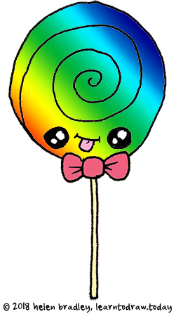 251x454 Learn To Draw A Kawaii Lollipop In A Few Simple Steps Learn To Draw - Lollipop Drawing