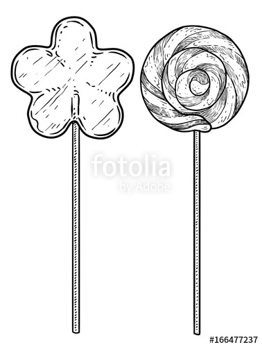 378x500 Lollipop Illustration, Drawing, Engraving, Ink, Line Art, Vector - Lollipop Drawing