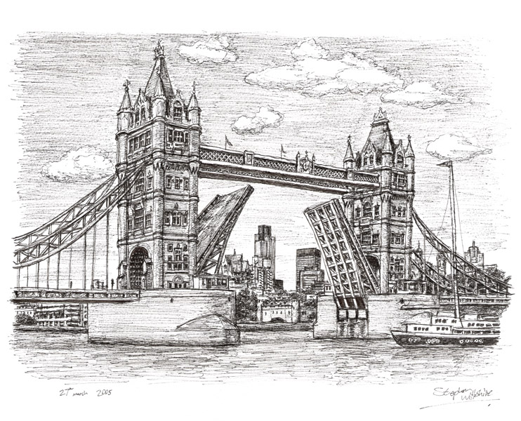 London Bridge Drawing at PaintingValley.com | Explore collection of ...