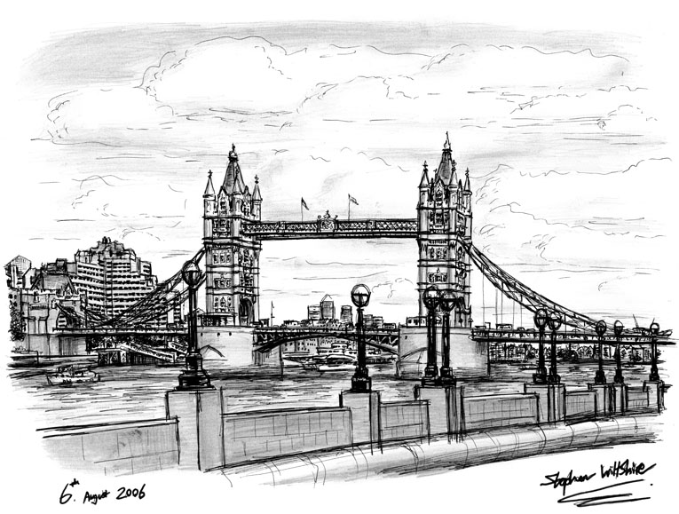 London Bridge Drawing at PaintingValley.com | Explore collection of
