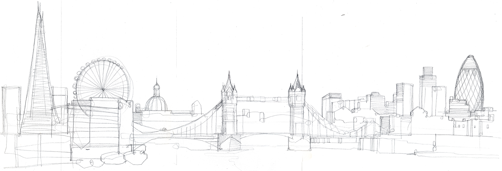 London Cityscape Drawing at PaintingValley.com | Explore collection of ...