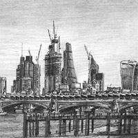 200x200 Stephen Wiltshire - London Cityscape Drawing