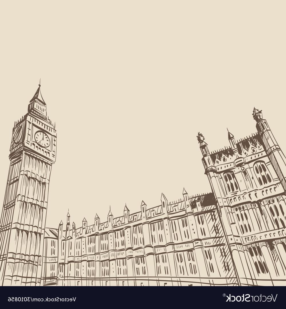 1000x1080 Top London Cityscape Drawing Vector Free - London Cityscape Drawing