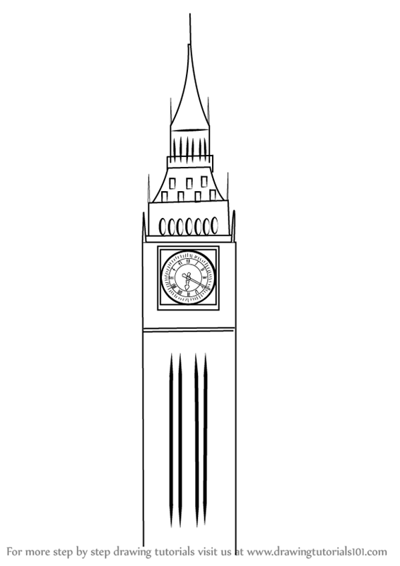 London Clock Tower Drawing at PaintingValley.com | Explore collection ...