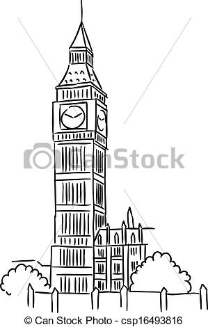 299x470 big ben in london big ben tower in london for travel industry design - London Clock Tower Drawing