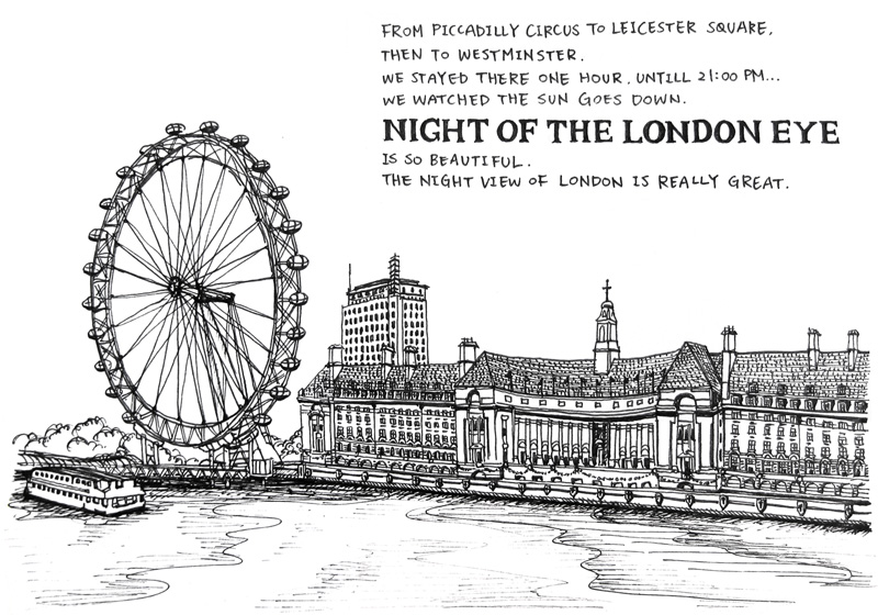 800x560 london drawing diary night of london eye daizy gallery - London Drawing