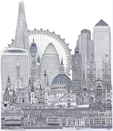 375x438 London Drawing - London Drawing