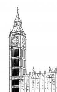 186x302 Easy London Drawing - London Drawing