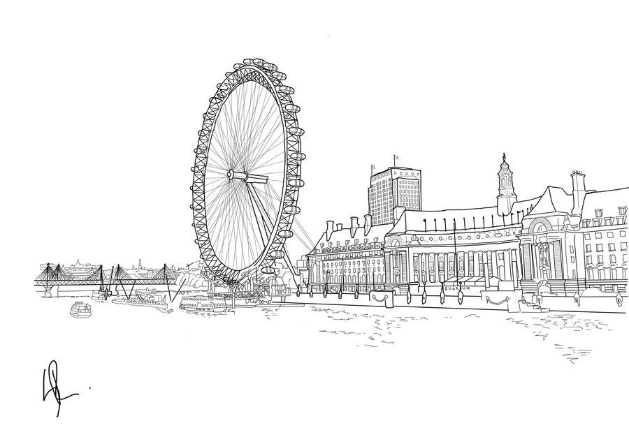 London eye рисунок