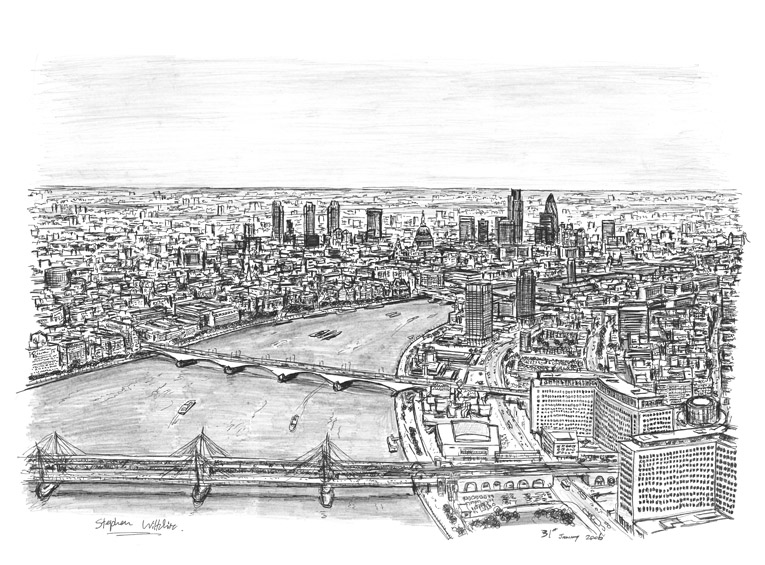 765x565 birds eye view of london from london eye - London Drawing