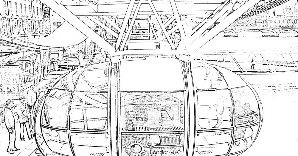 1000x525 Stock Pictures London Eye Sketches, Silhouettes And Illustrations - London Eye Drawing