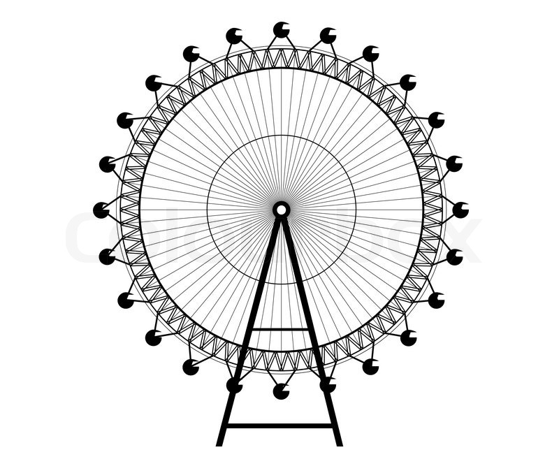 800x677 Ferris Wheel - London Eye Drawing