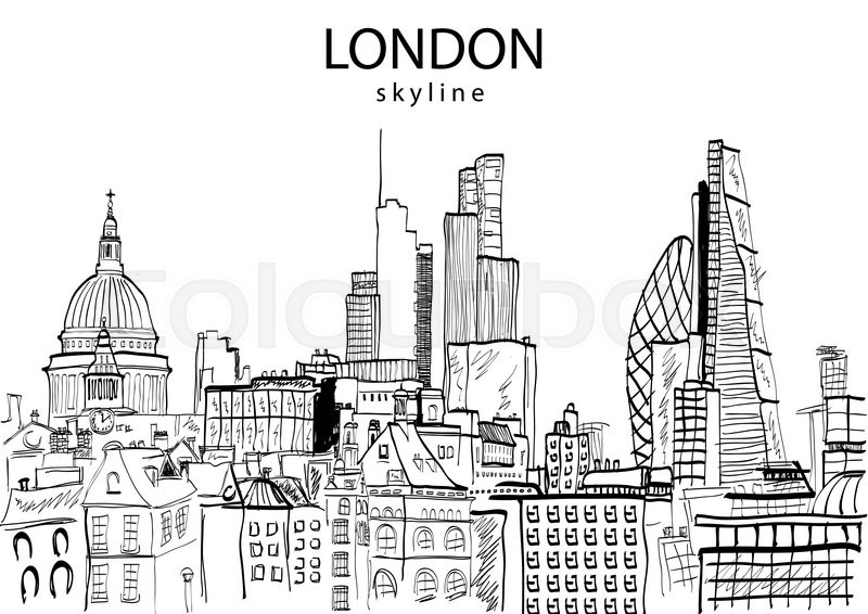 London Skyline Drawing at PaintingValley.com | Explore collection of