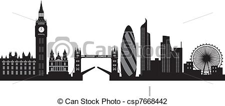 450x213 London Skyline - London Skyline Drawing