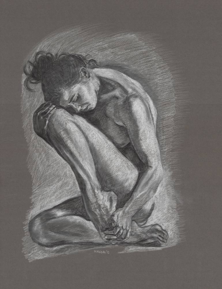 770x999 Loneliness Drawing - Loneliness Drawing