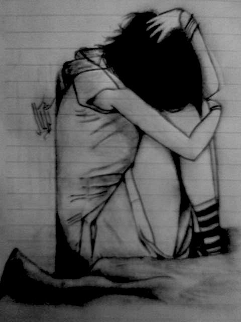 480x640 Lonely - Loneliness Drawing