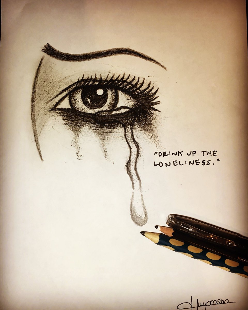 960x1200 On Twitter Drink Up The Loneliness - Loneliness Drawing