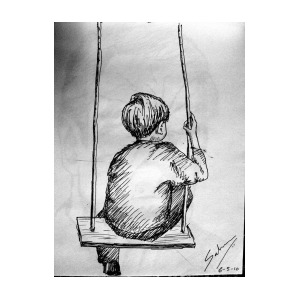 300x300 lonely boy drawing - Lonely Boy Drawing
