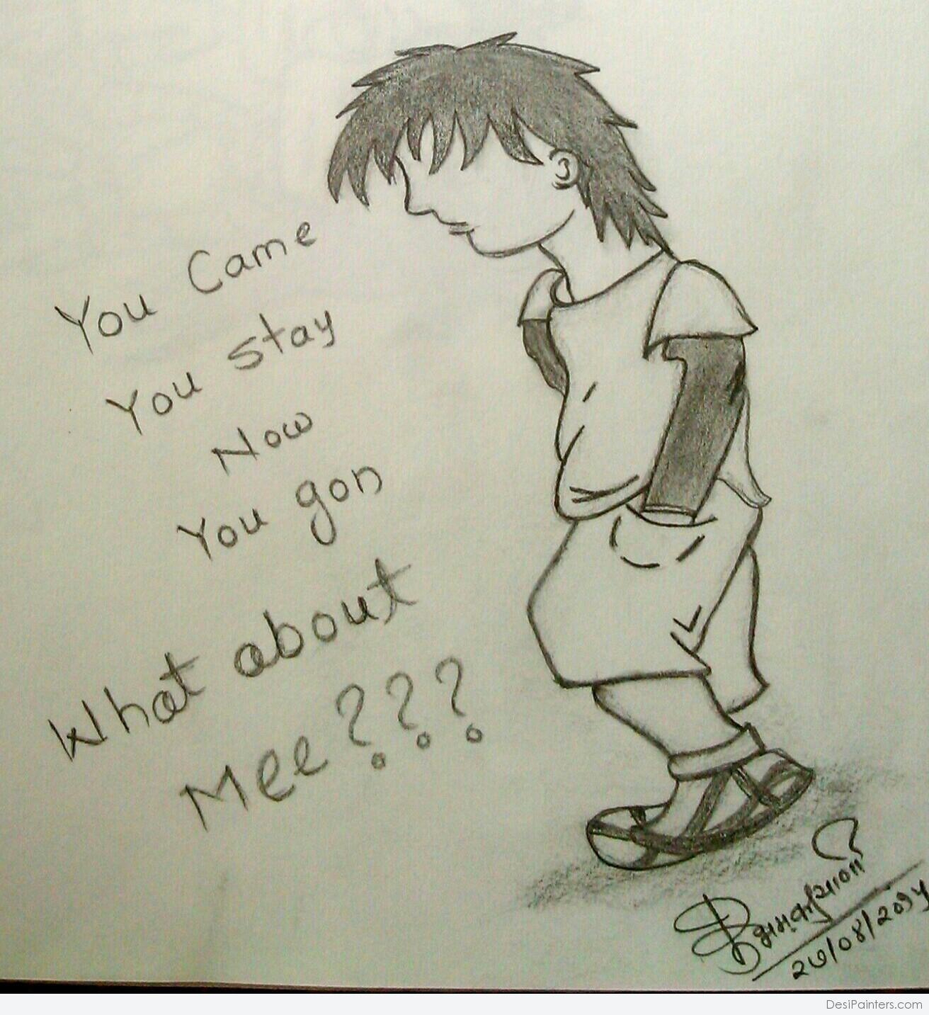 1312x1433 pencil drawings of lonely boy drawing of sad boy sad boy real - Lonely Boy Drawing