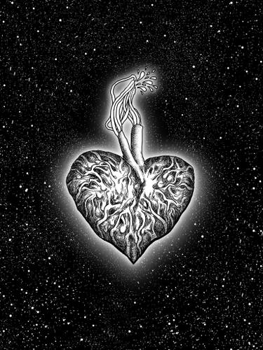 375x500 lonely heart drawing - Lonely Drawing