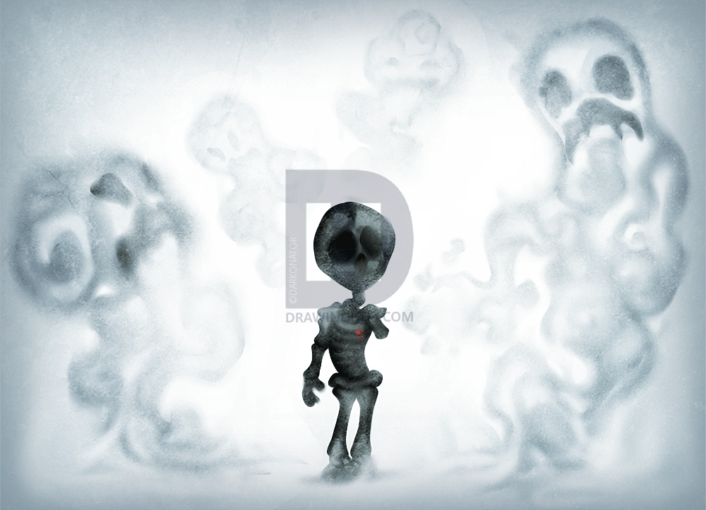 1000x723 how to draw a lonely soul, step - Lonely Drawing