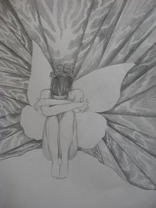 225x300 lonely drawing - Lonely Girl Drawing