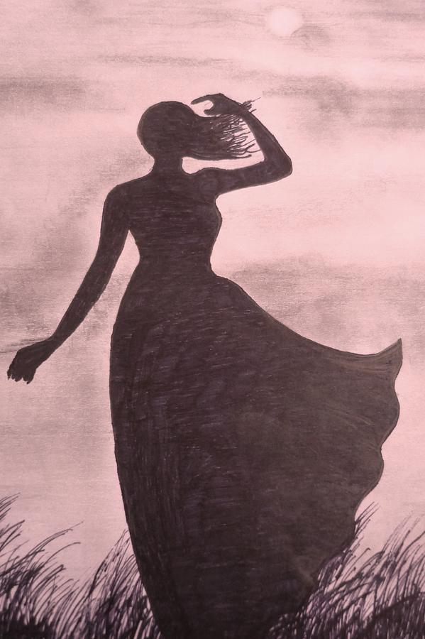 599x900 lonely girl drawing - Lonely Girl Drawing